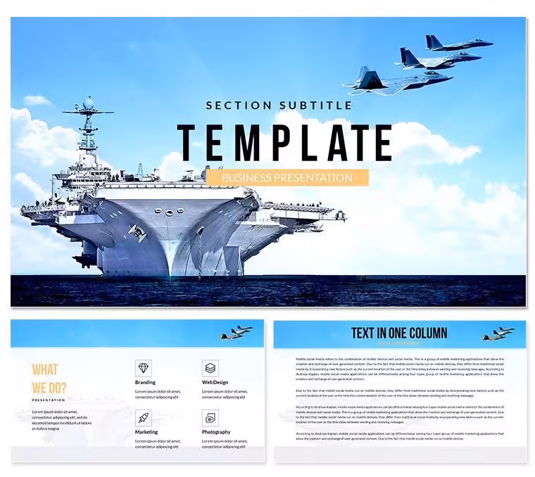 Aircraft Carrier PowerPoint Template - Download PPT