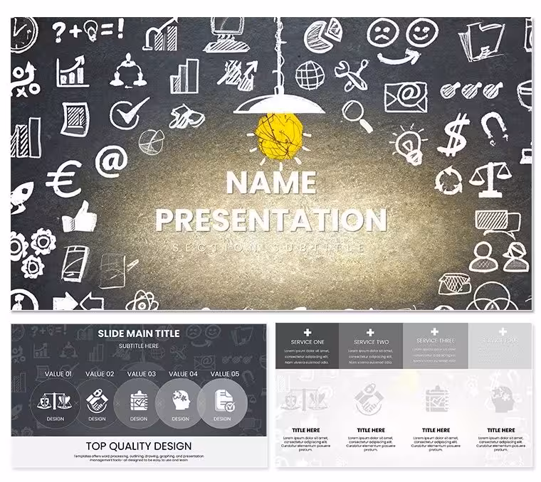 Innovative Marketing Keynote Template: Spark Creative Fire