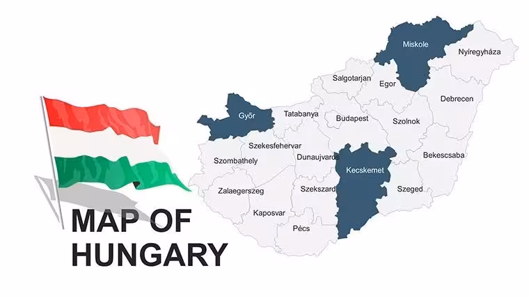 Hungary Map Keynote Template: Navigate Central Europe's Heart