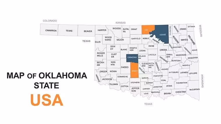 Oklahoma Editable Keynote Map Template