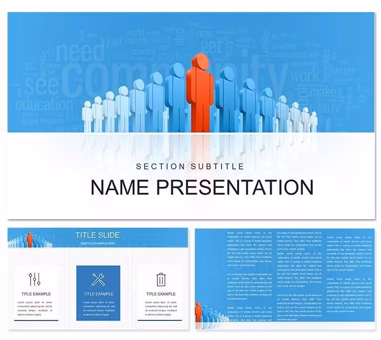 "Leadership &amp; Society PowerPoint Template: Build Bridges, Inspire Change"