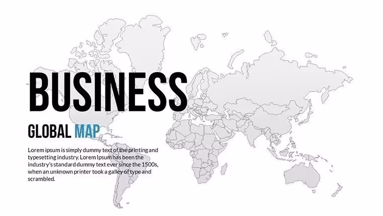 World Global PowerPoint Maps: 18 Editable Slides