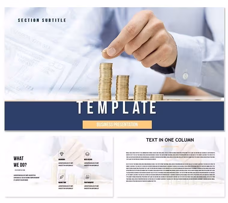 Financial Success: Learn, Collect Money, and Save with PowerPoint Presentation Template