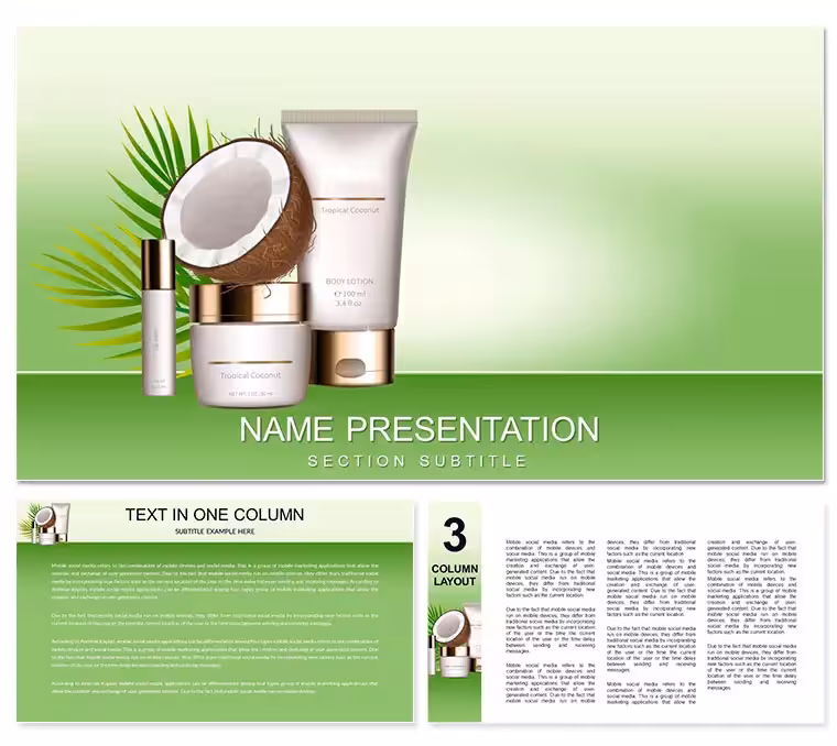 Organic Makeup Coconut Oil PowerPoint Presentation Template