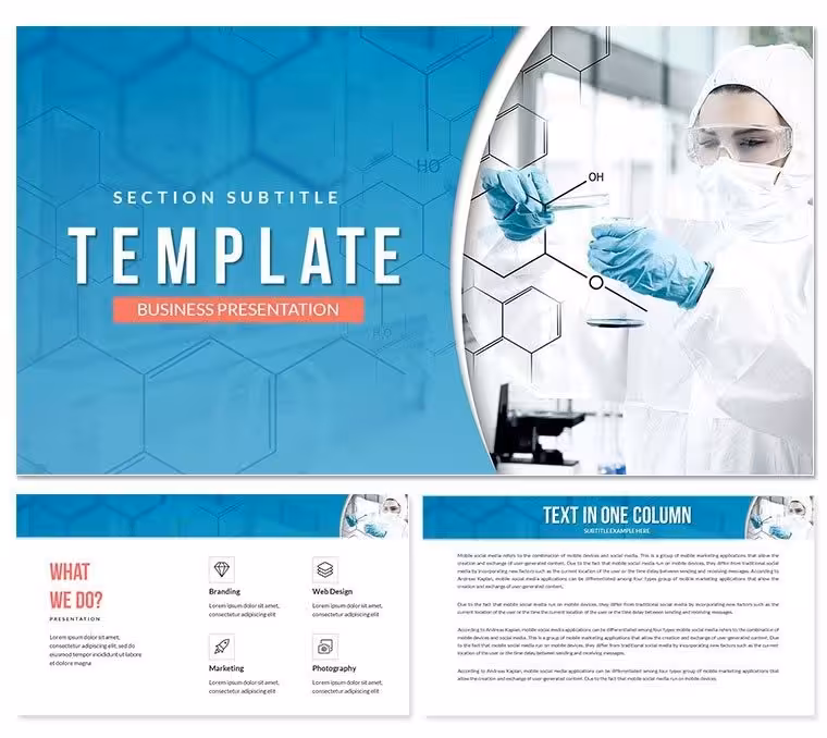 Biochemical laboratory PowerPoint template