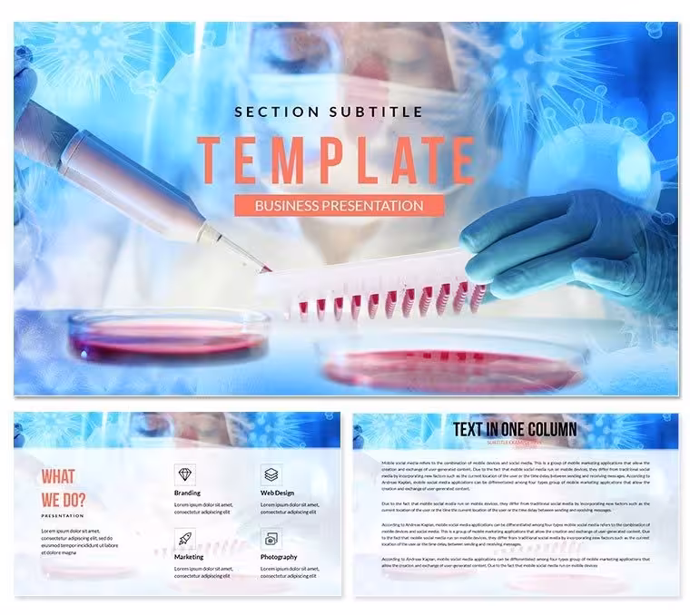 Biotechnology PowerPoint Template with Diagrams