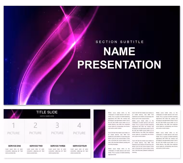 Abstract Announcement PowerPoint Template: Style Your Story with Precision