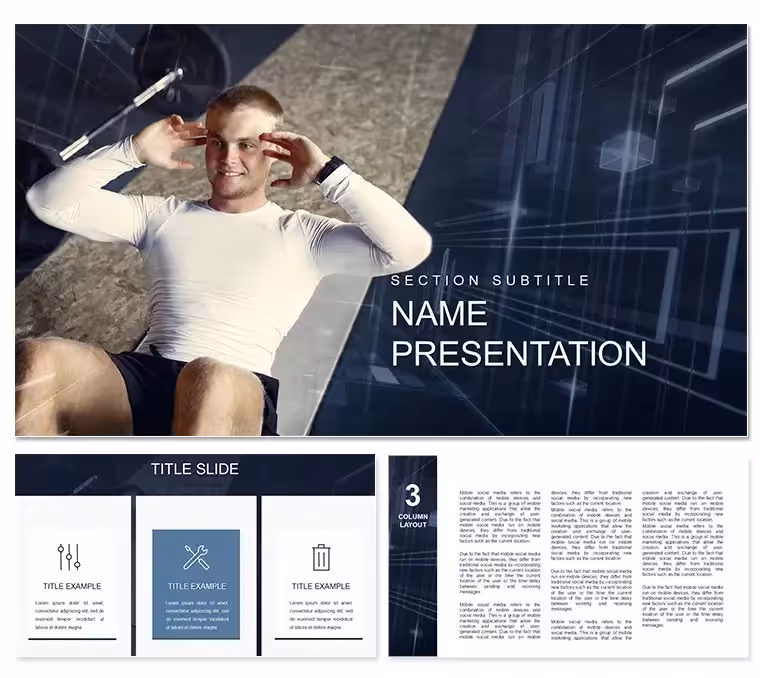 Exercise and Sports PowerPoint template