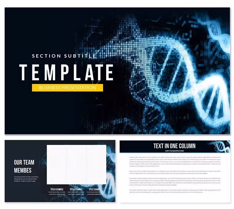 Gene Artificial Intelligence PowerPoint template