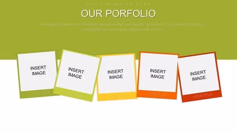 Craft Compelling Narratives: Visual Portfolio PowerPoint Charts Template