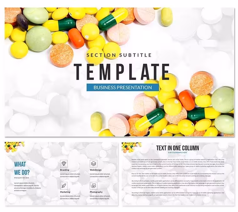 Tablet Pill And Capsule Medicine PowerPoint Template: Pharma`s Visual Edge