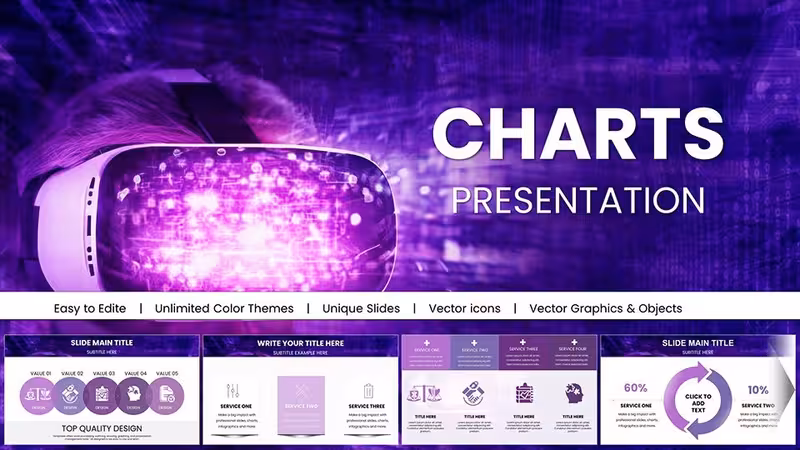 Virtual World Mask PowerPoint Charts - Immersive VR/AR Presentation Templates