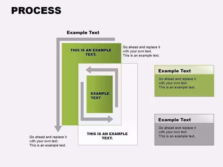 Process Square PowerPoint Charts Template - Presentation