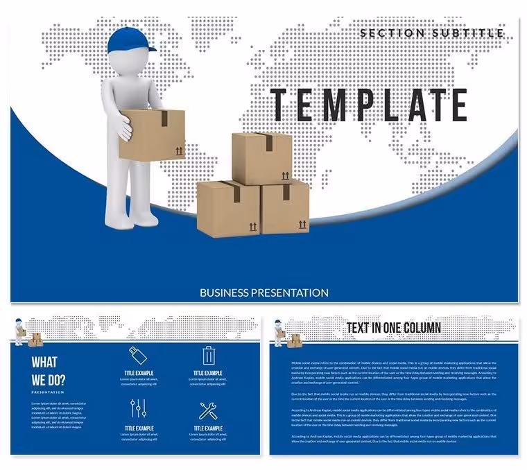 Cargo Delivery, Cargo Transportation PowerPoint templates