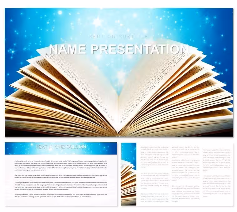 Read Books PowerPoint Template: Infographic Magic