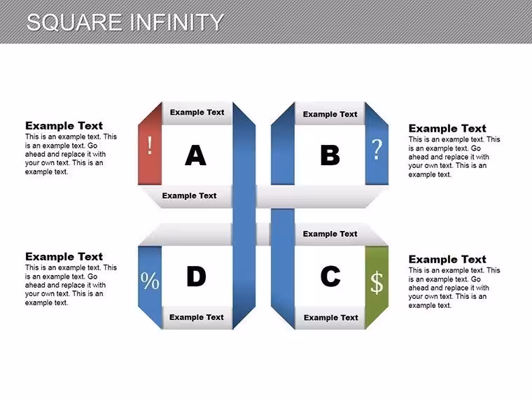 Square Infinity PowerPoint Charts Template