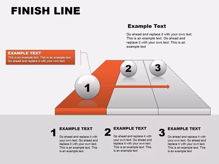 Finish Line PowerPoint Charts Template | 24 Editable Milestone Tracking Slides for Board Meetings