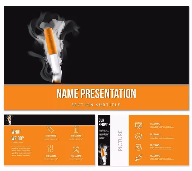 Break Free: Stop Smoking PowerPoint Template | Kick Habit Presentation