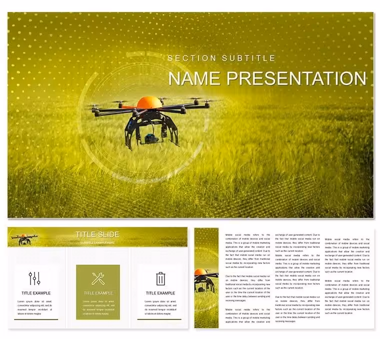 Drone Camera PowerPoint Template: Elevate Your Tech Visions