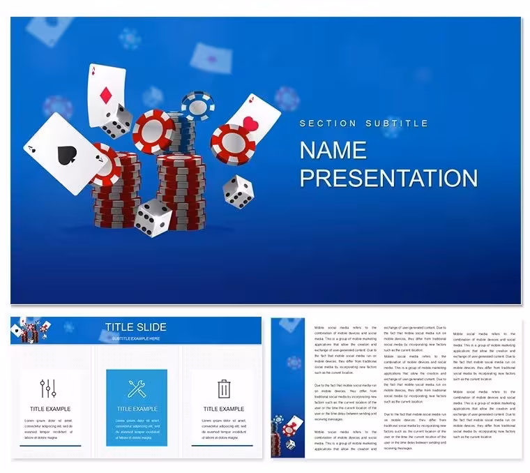 Card Game Rules PowerPoint Template: Shuffle Up Strategy