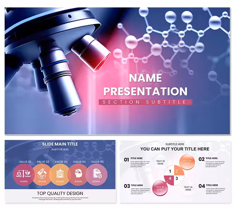 Microbiology Microscope PowerPoint Template