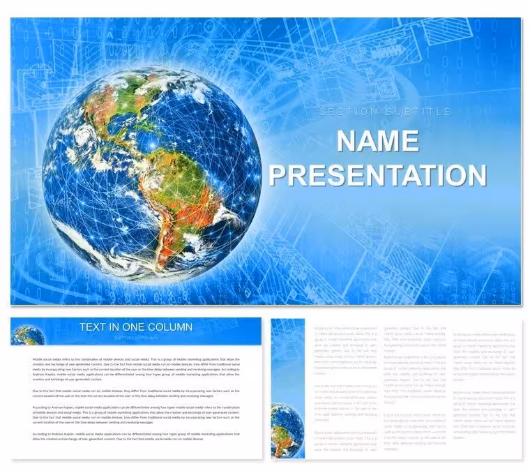 Earth Networks PowerPoint Template: Visualizing Sustainability with Impact