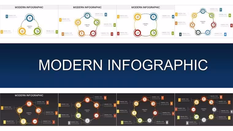 Modern Infographic Cycle Charts: Revolutionize Your Keynote Presentations