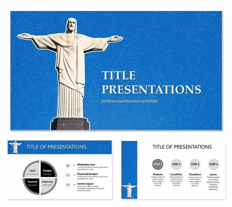 Statue of Christ PowerPoint templates