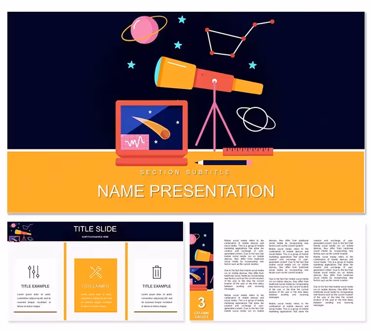 Cosmology and Astronomy PowerPoint Template Presentation