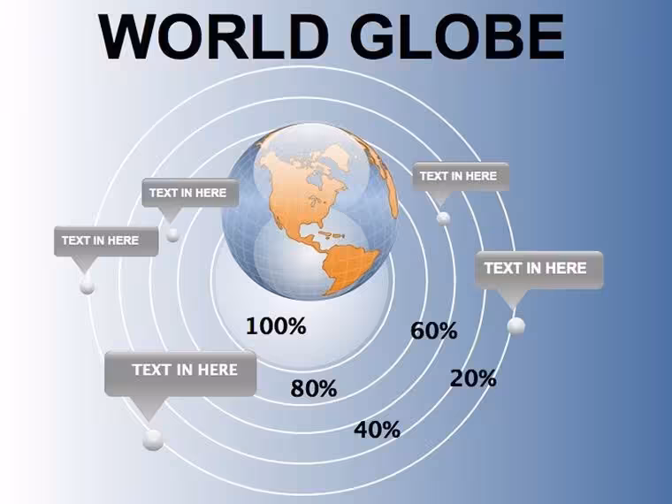 World Globe Keynote Diagrams: Bring Global Perspectives to Your Slides
