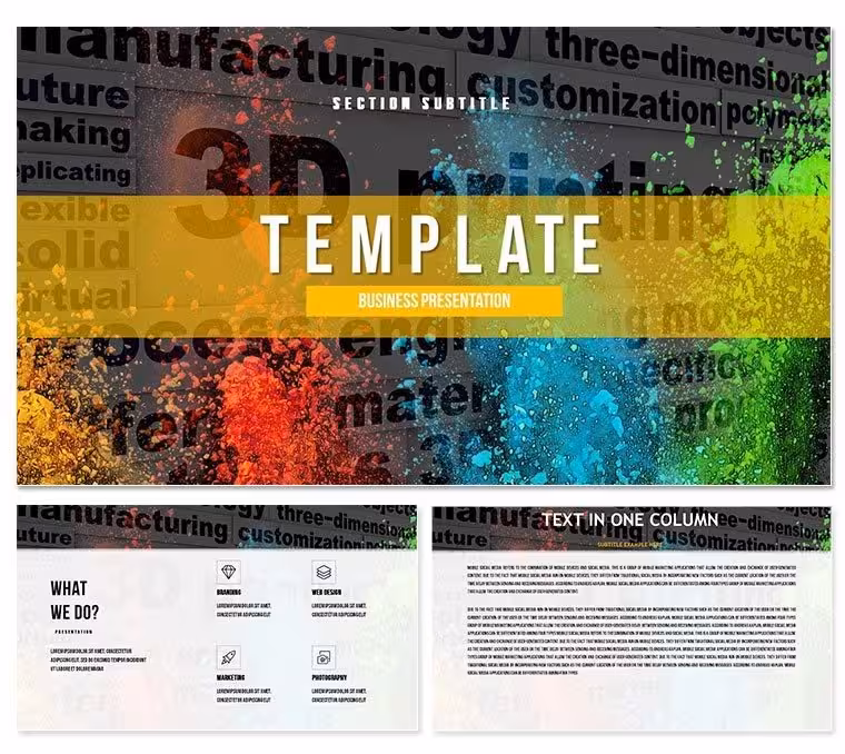 3d Printing - Technology PowerPoint template