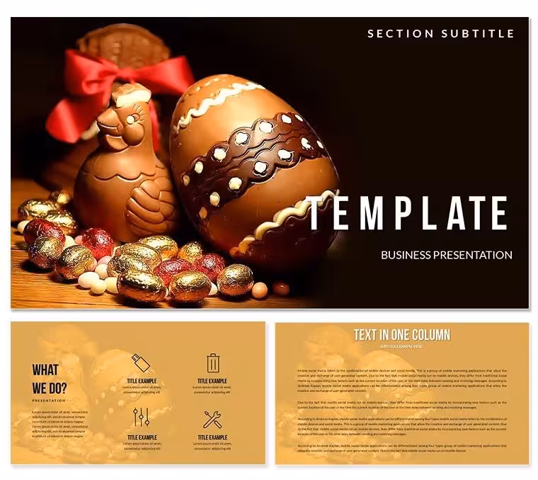 Delightful Chocolate Easter Eggs PowerPoint Template