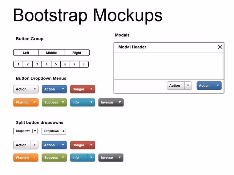 Bootstrap Mockups PowerPoint Diagrams - Editable PPTX