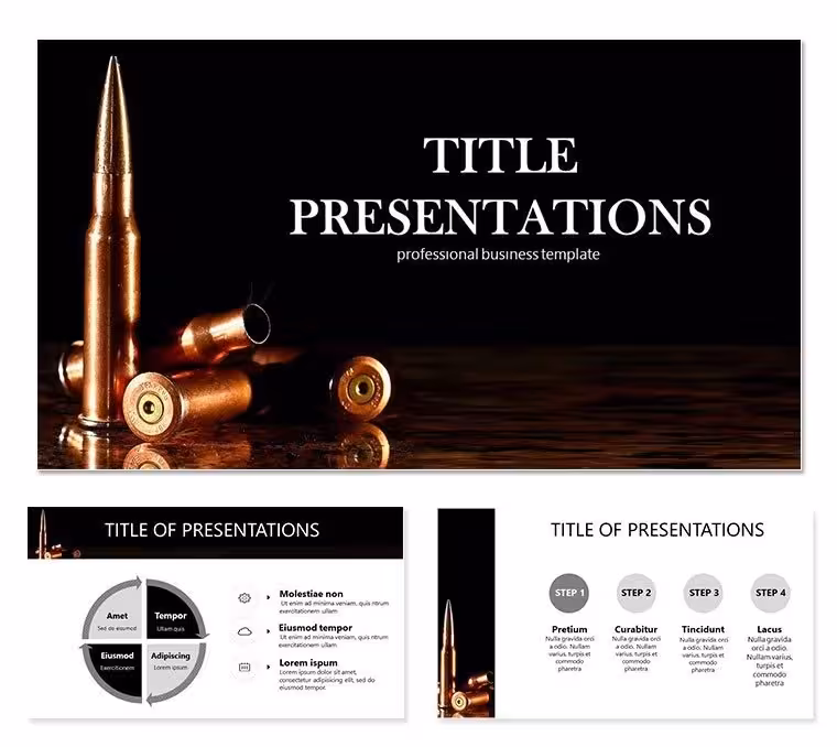 Rifle cartridges PowerPoint template
