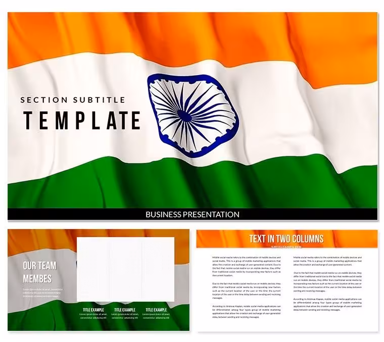 Indian Flag PowerPoint Template for Presentation