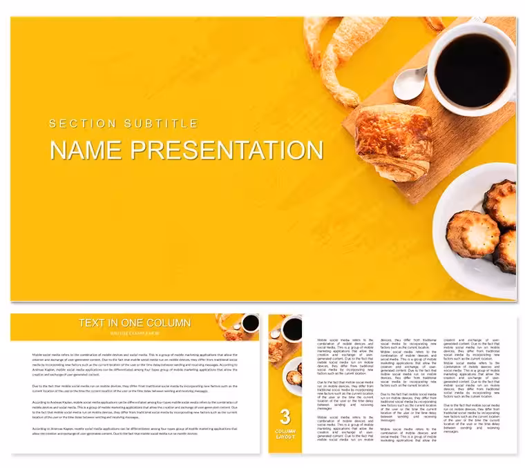 Weekend Breakfast Ideas PowerPoint template