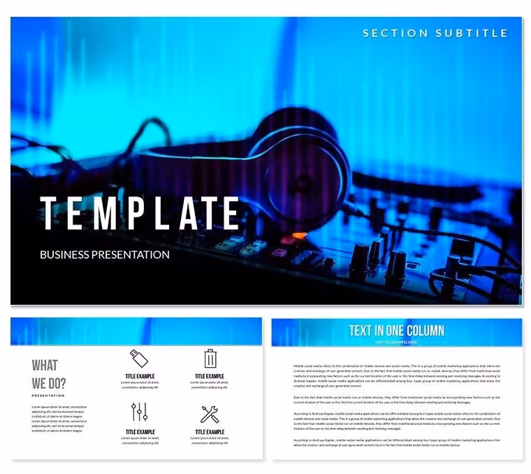 Tools and equipment for DJ PowerPoint templates