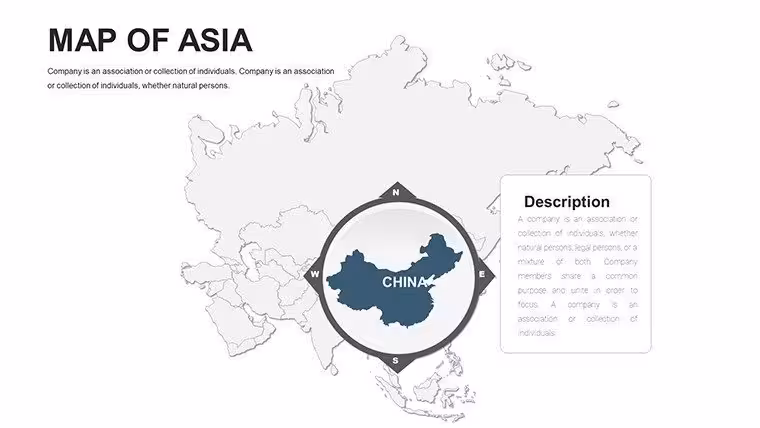 Editable maps of Asia for PowerPoint - Slide11