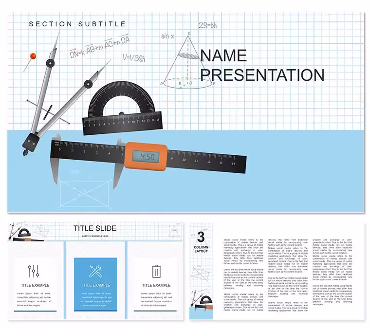 Geometry Mathematics PowerPoint template