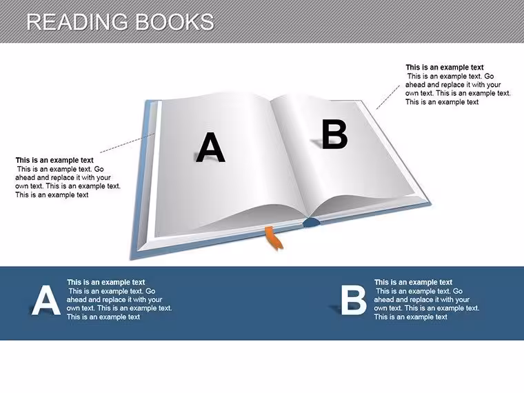 Infographic Reading Books PowerPoint Diagrams: Storytell with Visuals