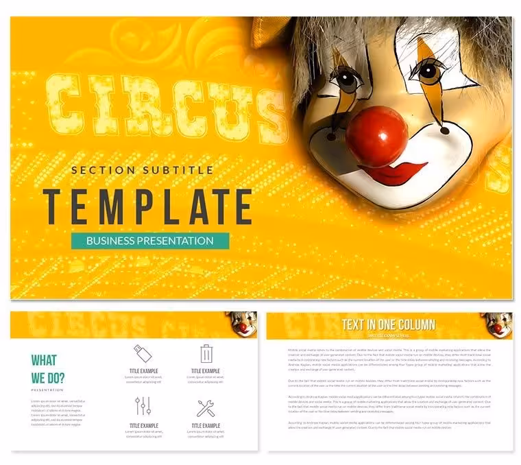 Clown Circus PowerPoint Template: Presentation