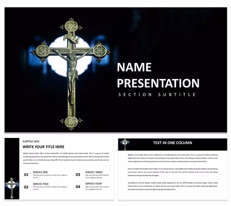 Exploring the Divine PowerPoint Template for Religious Presentations
