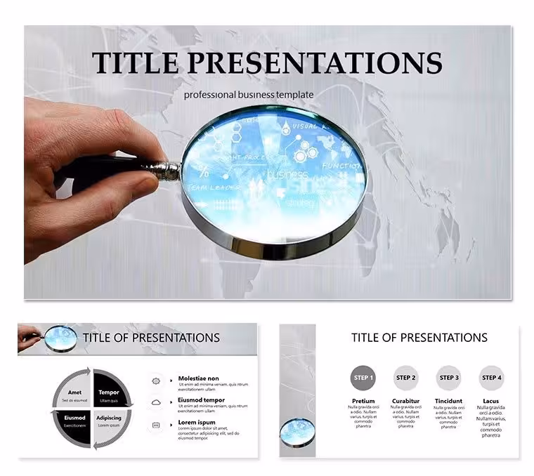 Dynamic Search Market Sales PowerPoint Template
