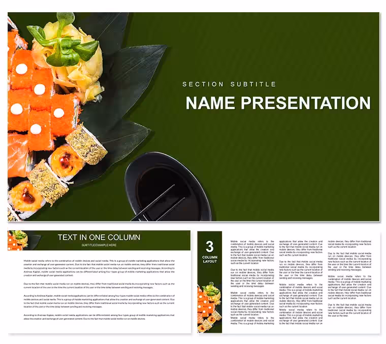 How To Make Professional Sushi Rice PowerPoint templates