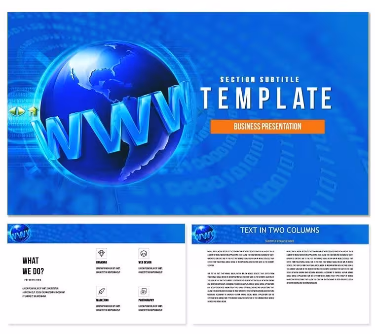 Design and creation of web sites PowerPoint Templates