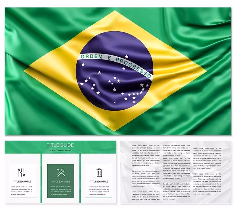 Flag of Brazil PowerPoint Template