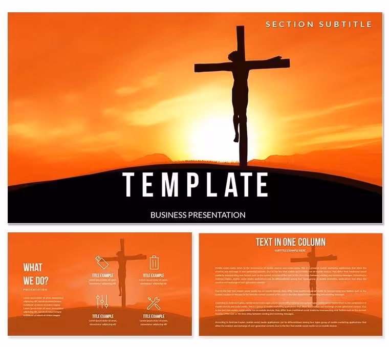 Christ on Cross PowerPoint Template - Download Presentation