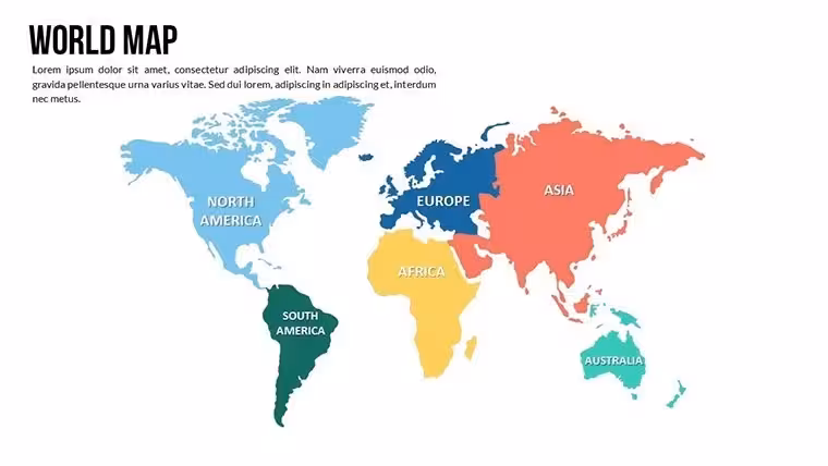 World Map Countries Keynote Presentation Template