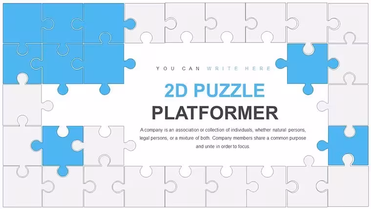 2D Puzzles Keynote Charts Template: Engage with Interactive Visuals