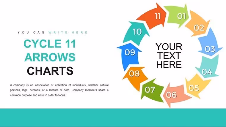 11 Step Cycle Arrows Keynote - Fully Editable | ImagineLayout